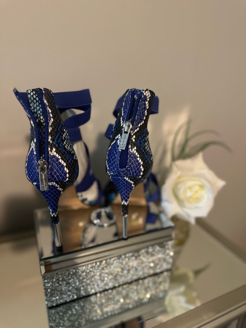 Jessica Simpson Electric Blue Strappy High Heel Sandals - Picture 2 of 4